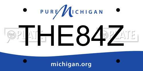 THE84Z Michigan License Plate