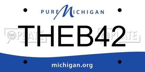 THEB42 Michigan License Plate