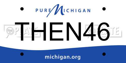 THEN46 Michigan License Plate