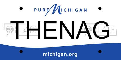 THENAG Michigan License Plate