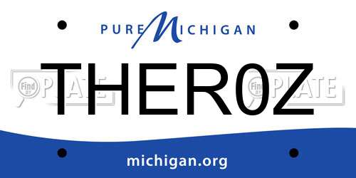 THER0Z Michigan License Plate