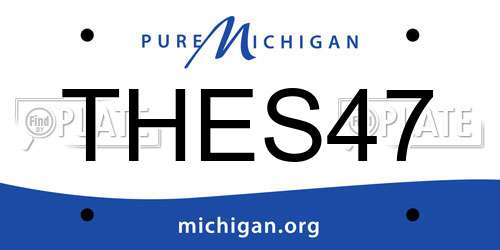 THES47 Michigan License Plate