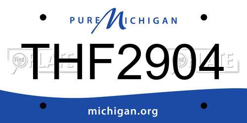 THF2904 Michigan License Plate