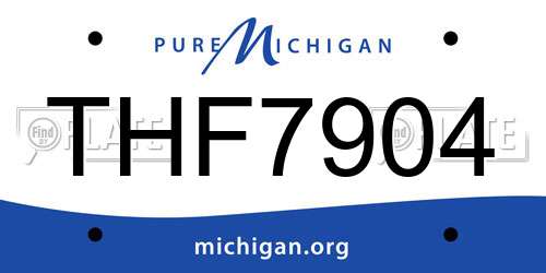 THF7904 Michigan License Plate