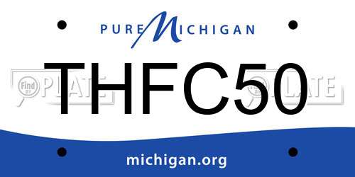 THFC50 Michigan License Plate