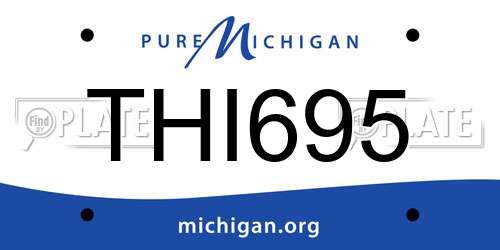 THI695 Michigan License Plate