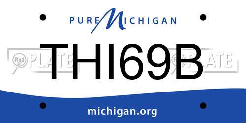 THI69B Michigan License Plate