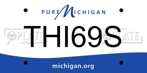 THI69S Michigan License Plate