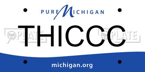 THICCC Michigan License Plate