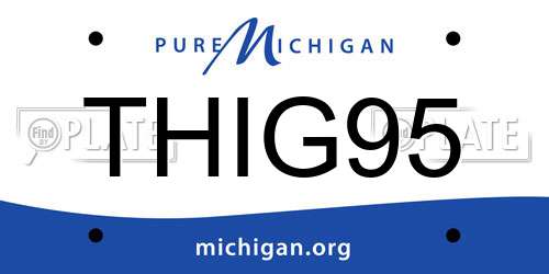 THIG95 Michigan License Plate