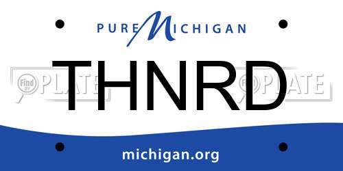 THNRD Michigan License Plate