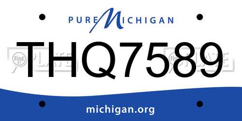 THQ7589 Michigan License Plate
