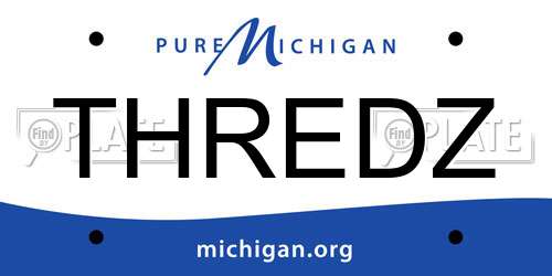 THREDZ Michigan License Plate