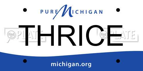 THRICE Michigan License Plate