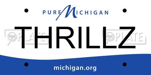 THRILLZ Michigan License Plate