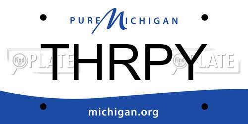 THRPY Michigan License Plate