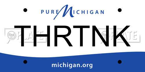 THRTNK Michigan License Plate