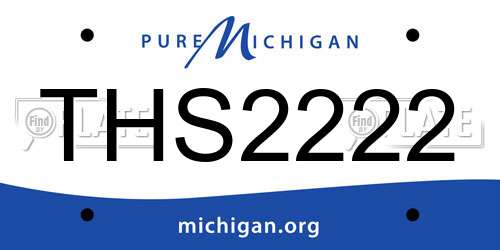 THS2222 Michigan License Plate