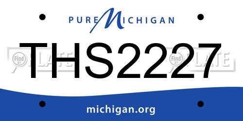 THS2227 Michigan License Plate