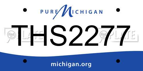 THS2277 Michigan License Plate