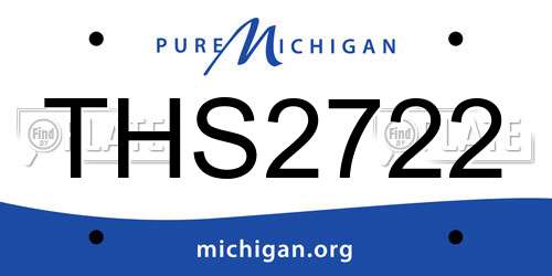 THS2722 Michigan License Plate