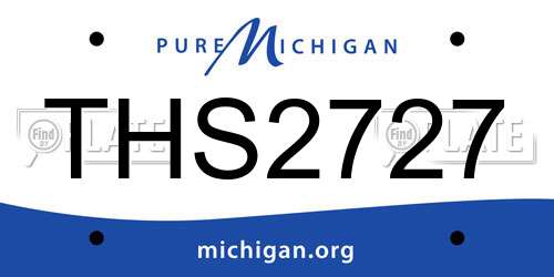 THS2727 Michigan License Plate