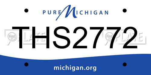 THS2772 Michigan License Plate