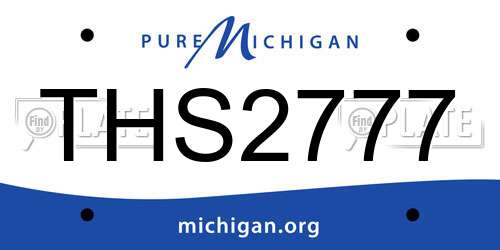 THS2777 Michigan License Plate