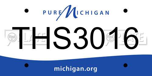 THS3016 Michigan License Plate