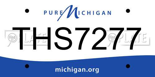THS7277 Michigan License Plate