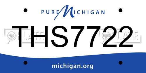 THS7722 Michigan License Plate