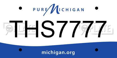 THS7777 Michigan License Plate