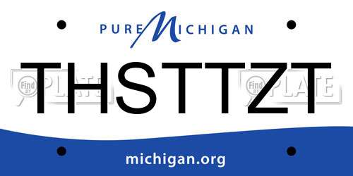 THSTTZT Michigan License Plate