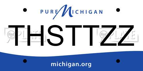 THSTTZZ Michigan License Plate