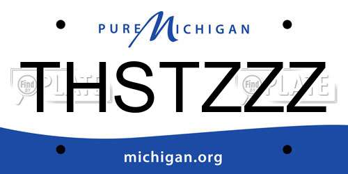 THSTZZZ Michigan License Plate