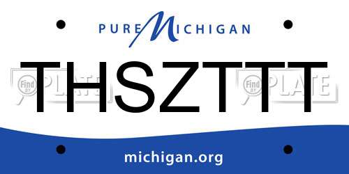 THSZTTT Michigan License Plate