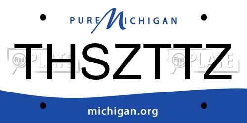 THSZTTZ Michigan License Plate