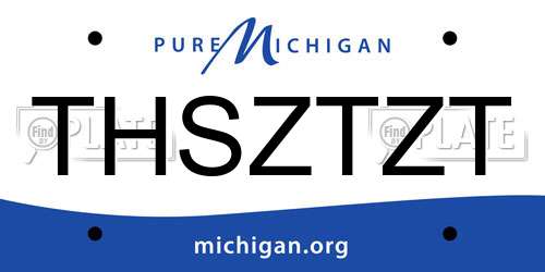 THSZTZT Michigan License Plate