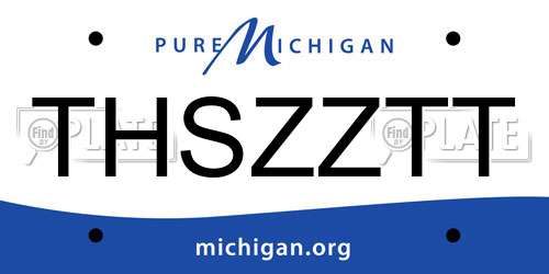 THSZZTT Michigan License Plate