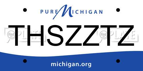 THSZZTZ Michigan License Plate