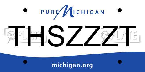 THSZZZT Michigan License Plate