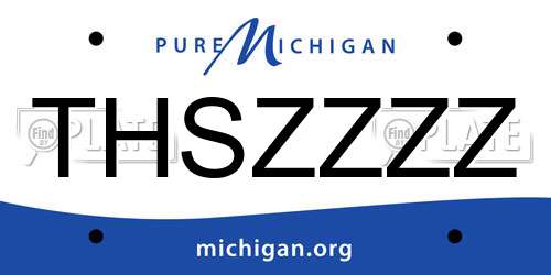 THSZZZZ Michigan License Plate