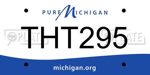 THT295 Michigan License Plate