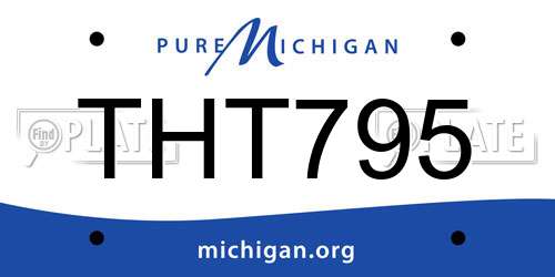 THT795 Michigan License Plate