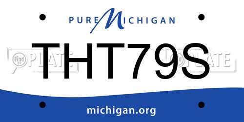 THT79S Michigan License Plate