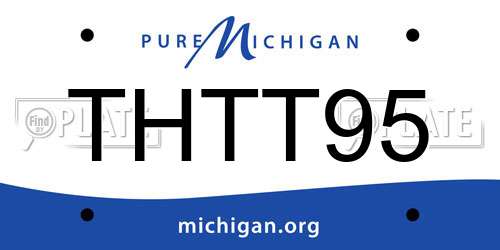 THTT95 Michigan License Plate