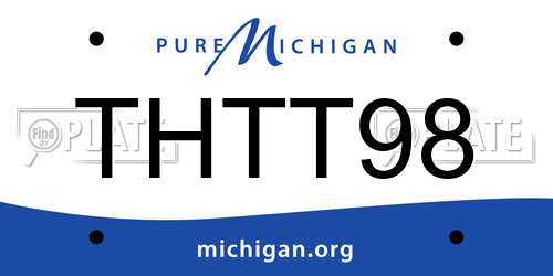 THTT98 Michigan License Plate