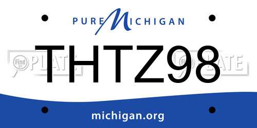 THTZ98 Michigan License Plate