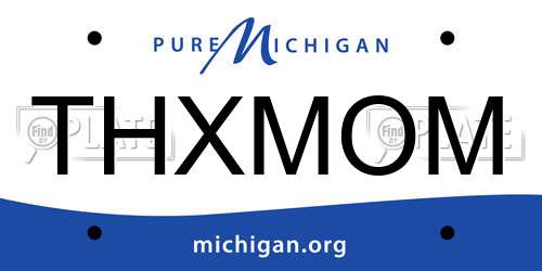 THXMOM Michigan License Plate