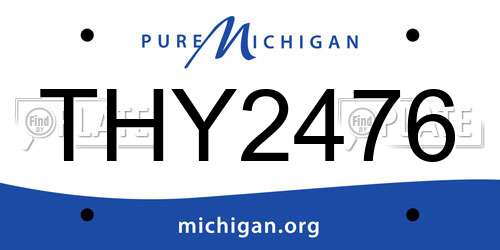 THY2476 Michigan License Plate